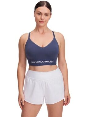 Under Armour Vanish Seamless Low Impact Sports Bra Downpour Grey L